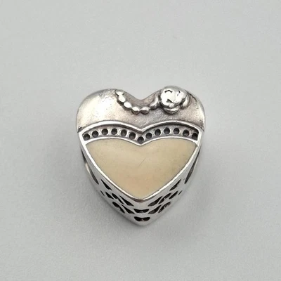 Berloque de coração Pandora 925 ALE prata esterlina nosso dia especial casamento (CP4003637) - Imagem 1 de 4