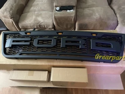 Parrilla para Ford E150 E250 E350 2003 2004 05 2006 2007 parrilla delantera con letra y LED Foto 1 de 4