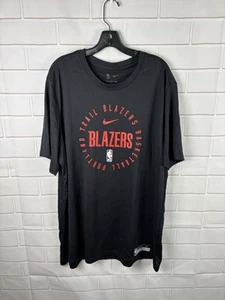 New Nike Portland Trail Blazers Dri Fit Shirt XXL Tall NBA HF1722-010 Black - Picture 1 of 10