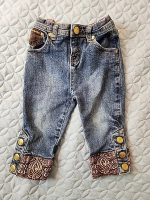 Pantalones de mezclilla vintage Baby Phat 3T Y2K adornados bordados Foto 1 de 4