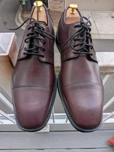 J. Murphy Burgunderrot Leder Kappe Zehe Oxford-Schuhe Schnürschuhe Herren Gr. 10,5 W US/43,5 EU - Bild 1 von 24