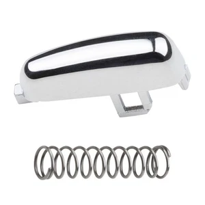 Lever Button Handbrake With Spring Accessories Aluminum Chrome Car Front - Picture 1 of 7