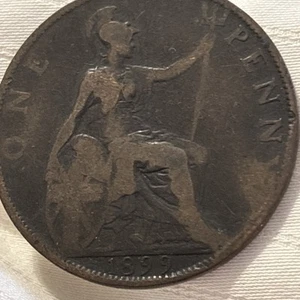1899 Great Britain One Penny Coin - Picture 1 of 3