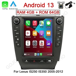 9.7'' 64GB Android 13 Car Stereo Radio Carplay GPS For Lexus IS250 IS350 2005-12 - Picture 1 of 24