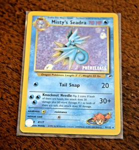 MISTY'S SEADRA 70 HP Holo 9/132 Pre-Release Gym Heroes - Picture 1 of 6