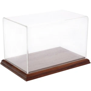 Plymor Clear Acrylic Display Case with Hardwood Base, 8" x 5" x 5" - Picture 1 of 1