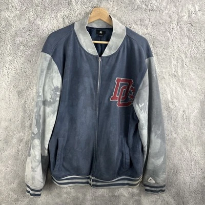 DC Shoes Jacket Varsity Coat Skateboarding Mens Large Full Zip Dyed Thrashed - Image 1 of 4