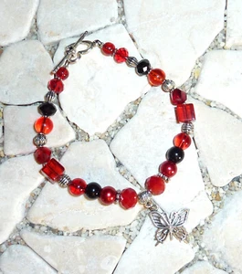 ★ DIY ★ Armband ★ rot & schwarz ★ - Bild 1 von 3