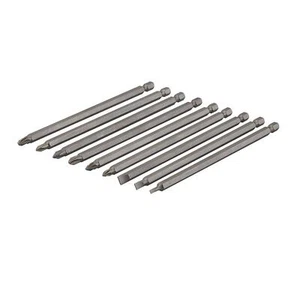 Extra Long Power Bit Set 6" - 150mm Phillips Pozi Slotted 9PCS - Picture 1 of 8