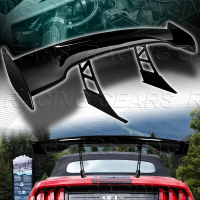 UNIVERSAL 57" WING GT3 STYLE PAINTED BLACK DOWN FORCE RACING REAR TRUNK SPOILER - Image 1 of 4