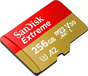 Sandisk Extreme A2 256GB microSDXC Class10 UHS-I U3 Card Speed up to 190MB/s - Picture 1 of 6