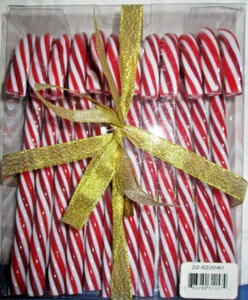 Juego de 12 bastones de caramelo de acrílico de la colección Katherine para decoración navideña - Imagen 1 de 4