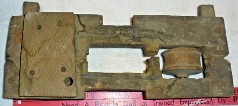 ANTIQUE sash window pulley antique  WOOD roller WHEEL vintage home Cover