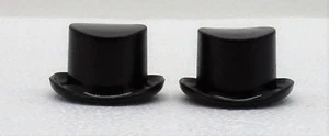 2 X Cylindre Chapeau Noir Playmobil Pour Fin Seigneur Levi Ouest Victorian Noble - Picture 1 of 1