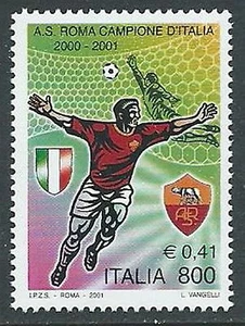 2001 ITALIA ROMA CAMPIONE D'ITALIA CALCIO MNH ** - ED - Picture 1 of 1