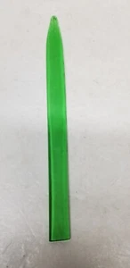 ART GLASS GREEN LEAF BLADE LONG STEM GLASS FLOWER 13" - Imagen 1 de 4