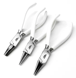 Jewelers Pliers Set of 3 Chain,Flat & Round Nose 6-1/2" Jewelry Making Hand Tool - Picture 1 of 12