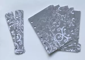 Filofax divisori e pennarelli tascabili in argento straordinario - completamente laminati - Foto 1 di 8
