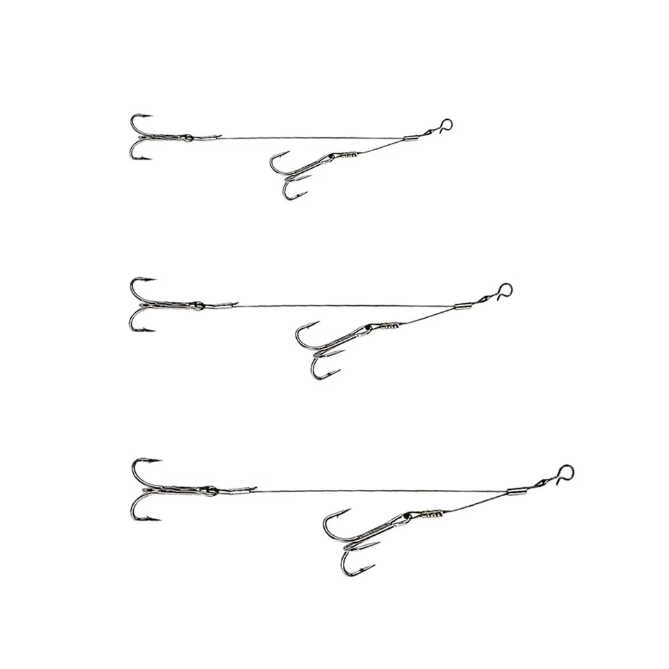 3 Stk Stinger Systeme Angsthaken Raubfisch Zander Vorfach System Stahlvorfächer - Bild 1 von 1