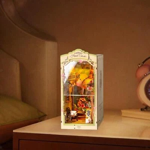 3D Wooden Puzzle Dollhouse Wood Bookend DIY Kit for Girls Boys Kids Teens - Picture 1 of 7