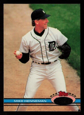 Mike Henneman 1991 Stadium Club #287 Detroit Tigers Baseball Card - Image 1 of 2