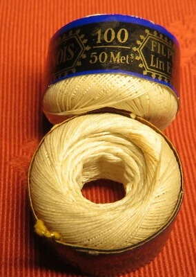 FIL AU CHINOIS LIN SUPERIEUR 1 BOBINE de 50 m numéro 100 -  COLORIS BIS - - Photo 1/2