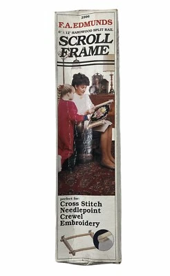 F.A. Edmunds Scroll Frame #2996 Hardwood Split Rail 6x12 Inches - Image 1 of 4