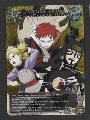 Naruto Kankuro, Temari, & Gaara of the Desert 1487 Super Rare - Image 1 of 2
