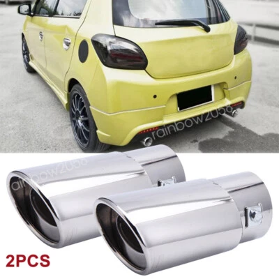 For Mitsubishi Mirage Exhaust Pipe Rear Tail Muffler Chrome Stainless Steel Tip Foto 1 de 4