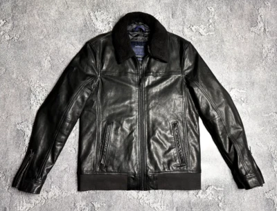 SuperDry Idris premium leather flight jacket XL - Image 1 of 4