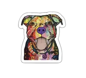 Adesivo Pitbull colorato decalcomania - Foto 1 di 3