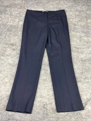 Elie Tahari Women’s Size 8 Navy Zigzag Straight Leg Stretch Dress Pants Girlboss - Image 1 of 4