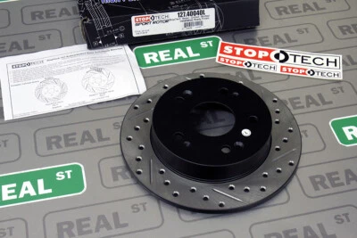 StopTech Sport Drilled Slotted Brake Rotor Rear Left Civic Si 06-15 K20Z3 K24Z7 - Image 1 of 4