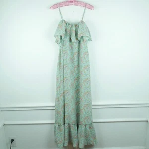 Torn Ronny Kobo Small Dress Maxi Ruffle Cottagecore Ditsy Floral Pastel Feminine - Picture 1 of 12
