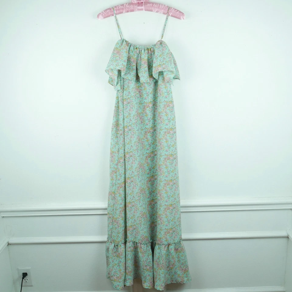 Vestido Pequeño Torn Ronny Kobo Maxi Volantes Cottagecore Ditsy Floral Pastel Femenino Foto 1 de 4