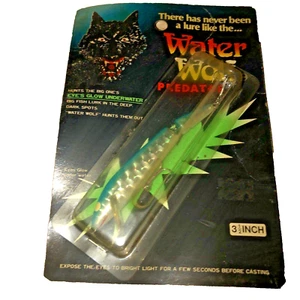 glow WATER WOLF JERKBAIT FISHING LURE PRISM REFECTIVE 3.5" JOINTED SILVER BLUE - Picture 1 of 9