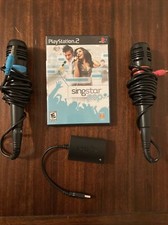 SONY PLAYSTATION 2 PS2 SINGSTAR 30 POP SONGS BUNDLE WITH 2 MICROPHONES & ADAPTOR