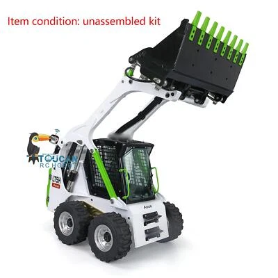 LESU Painted Metal 1/14 Wheeled Skid-Steer RC Hydraulic Loader Aoue LT5H Light - Image 1 of 4