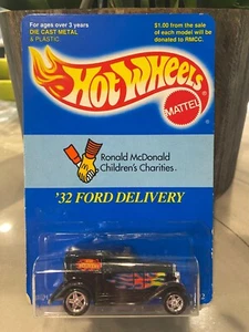 1995 Hot Wheels BLACK 32 FORD DELIVERY Ronald McDonald Children's Charities 1/9k - Picture 1 of 2