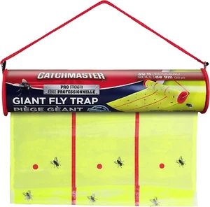 Giant Fly Glue Trap 1-Pack 30 Feet Each, Adhesive Fly Traps Outdoor, Sticky Bug - Picture 1 of 12
