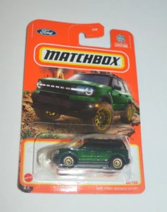MATCHBOX 2024 MOUNTAIN EXPLORERS 44/100 - 2022 FORD BRONCO SPORT METALLIC GREEN - Picture 1 of 5