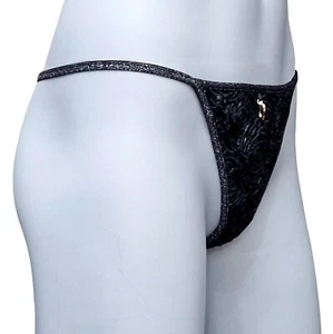 SCRUMPIES OF MAYFAIR 1 Pair Ladies Red Devil Black Thong Knickers UK 10 (2) - Picture 1 of 5