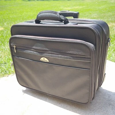 Samsonite Black Rolling Carry on Small Luggage Bag.  17” Wide 15” Tall. - Image 1 of 4