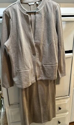 Conjunto de falda Liz Claiborne New York talla XL conjunto tejido comodidad profesional Foto 1 de 4