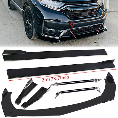 For Honda CR-V Front Bumper Lip Splitter 78.7" Side Skirt Rear Rear Bumper Lip Foto 1 de 4