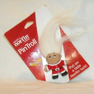 ADOPT A NORFIN PIN TROLL - SANTA CLAUS TROLL PIN - 1991 Foto 1 de 2