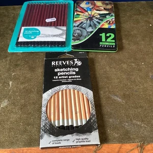 3 Packs Of Sketching Pencils To Include Reeves - Picture 1 of 10
