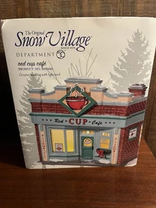 Dept 56 Snow Village -Red Cup Cafe - Picture 1 of 9