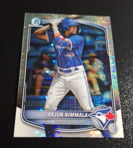 2025 BOWMAN CHROME PROSPECTS PULSAR REFRACTOR SP #BCP-228 ARJUN NIMMALA #'D /399 - Picture 1 of 2