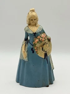 Antique Victoria Woman Lady Cast Iron Door Stop 11 Inch Tall - Picture 1 of 7